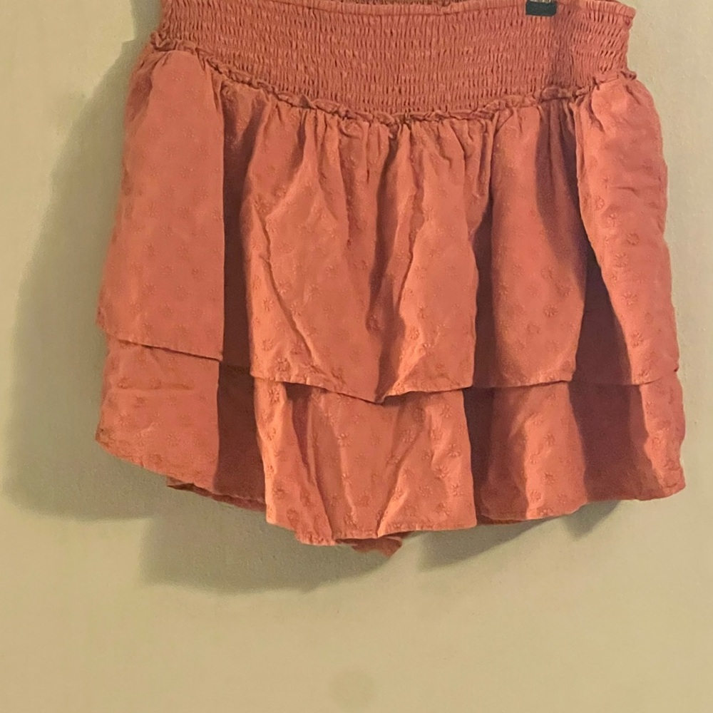 Hollister Pink Tiered Smocked Mini Skirt